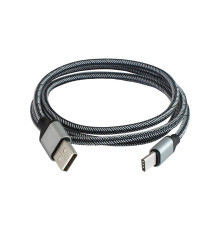 Дата-кабель, ДК 11, USB - USB Type-C, 1 м, тканевая оплетка, серый, TDM | арт.SQ1810-0311