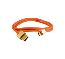 Дата-кабель, ДК 13, USB - micro USB, 1 м, силиконовая оплетка, оранжевый, TDM | арт.SQ1810-0313