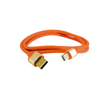 Дата-кабель, ДК 14, USB - USB Type-C, 1 м, силиконовая оплетка, оранжевый, TDM | арт.SQ1810-0314