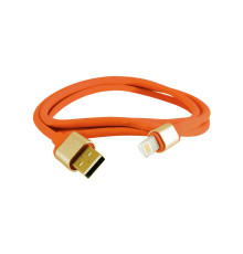 Дата-кабель, ДК 15, USB - Lightning, 1 м, силиконовая оплетка, оранжевый, TDM | арт.SQ1810-0315