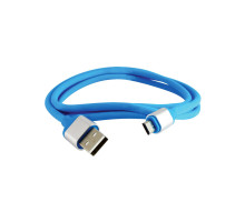 Дата-кабель, ДК 16, USB - micro USB, 1 м, силиконовая оплетка, голубой, TDM | арт.SQ1810-0316