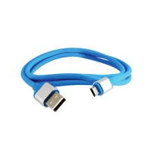 Дата-кабель, ДК 16, USB - micro USB, 1 м, силиконовая оплетка, голубой, TDM | арт.SQ1810-0316