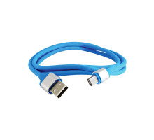 Дата-кабель, ДК 17, USB - USB Type-C, 1 м, силиконовая оплетка, голубой, TDM | арт.SQ1810-0317