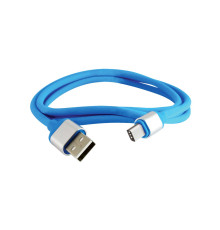 Дата-кабель, ДК 17, USB - USB Type-C, 1 м, силиконовая оплетка, голубой, TDM | арт.SQ1810-0317