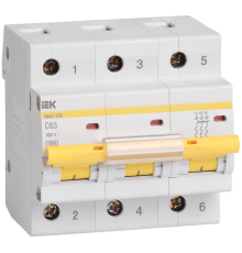 ВА47-100 3Р 100А 10кА х-ка С ИЭК автоматический выключатель