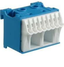Клемма QuickConnect  (2x16мм2 + 8х4мм2), 45 mm, Синяя Hager