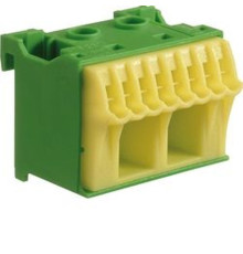 Клемма QuickConnect (2x16мм2 + 8х4мм2), 45 mm, Зеленая Hager