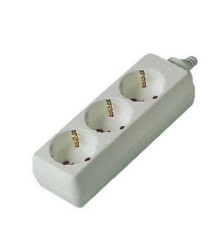 Колодка розеточная 3 гнезда 2П+3 16А 250В белая General Lighting Systems