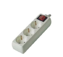 Колодка розеточная 3 гнезда 2П+3с выкл-лем 16А 250В белая General Lighting Systems