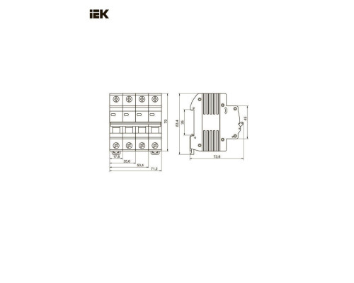 ВА47-29 1Р 50А 4,5кА х-ка С ИЭК автоматический вык