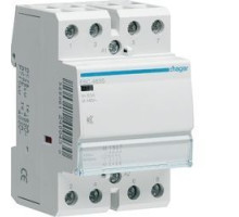 Контактор для проводок 63A/230V, 4НО, (Тихий), 3-модуля Hager