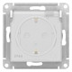 Розетка AQUA с крышкой без рамки влагозащищенная Schneider Electric AtlasDesign ATN440146 Белый - AT