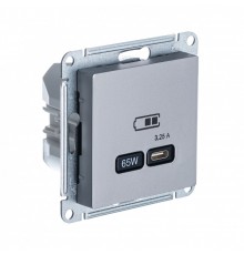 ATLASDESIGN USB РОЗЕТКА тип-С 65Вт высокоскор.заряд. QC, PD, механизм, СТАЛЬ