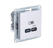 ATLASDESIGN USB РОЗЕТКА тип-С 65Вт высокоскор.заряд. QC, PD, механизм, ЖЕМЧУГ