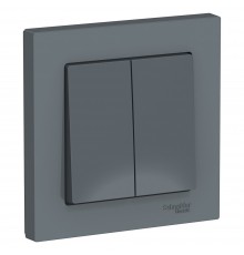 ATLASDESIGN 2-клавишный ВЫКЛЮЧАТЕЛЬ, сх.5, 10АХ, в сборе, ГРИФЕЛЬ