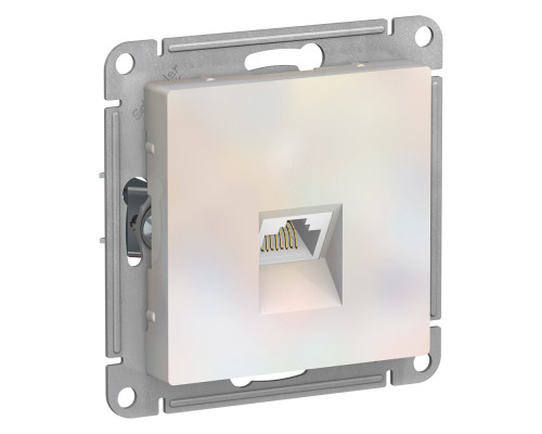 ATLASDESIGN РОЗЕТКА компьютерная RJ45, кат. 6A, механизм, ЖЕМЧУГ