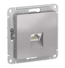 ATLASDESIGN РОЗЕТКА компьютерная RJ45, кат. 6A, механизм, АЛЮМИНИЙ