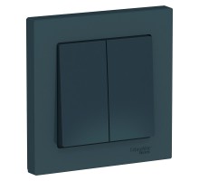 ATLASDESIGN 2-клавишный ВЫКЛЮЧАТЕЛЬ, сх.6, 10АХ, в сборе, ИЗУМРУД
