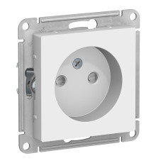 ATLASDESIGN РОЗЕТКА без заземления со шторками, 16А, механизм, БЕЛЫЙ