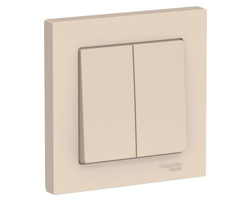 ATLASDESIGN 2-клавишный ВЫКЛЮЧАТЕЛЬ, сх.5, 10АХ, в сборе, БЕЖЕВЫЙ